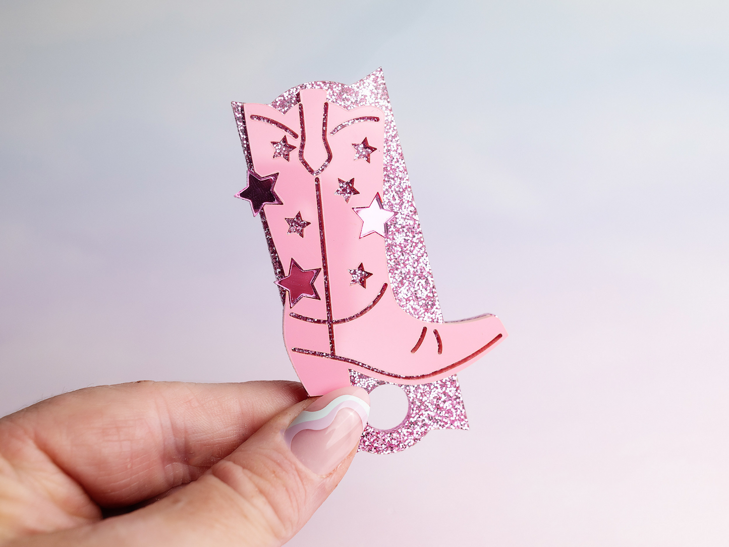 Pink Boots Tumbler Tag - Tumbler Tag for Stanley Cup - Cowgirl Tumbler Tag Topper - Tumbler Plate