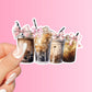 Iced Coffee Sticker - Laminated Coffee Lover Sticker - Coquette Sticker