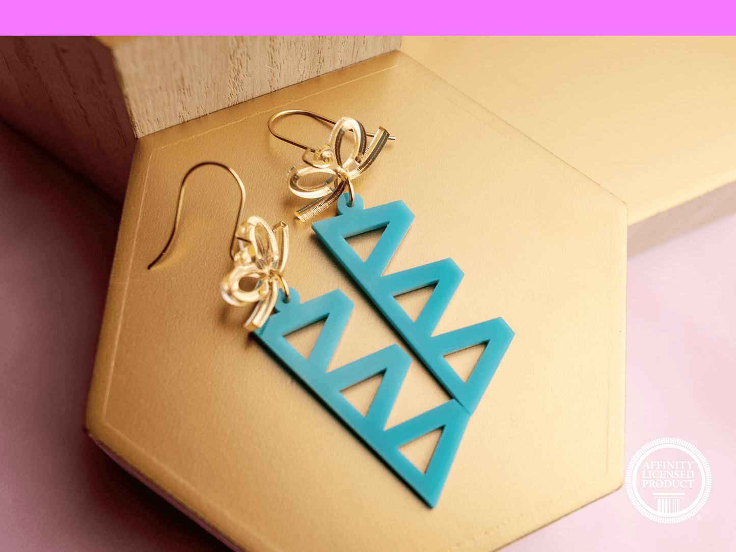 Bow Sorority Letter Earrings - Delta Delta Delta - Sorority Gifts