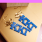 Bow Sorority Letter Earrings - Kappa Kappa Gamma - Sorority Gifts