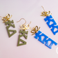 Sorority Earrings - Bow Letters - Greek Earrings for Sororities - Sorority Letters