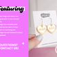 Alpha Delta Pi Earrings - Sorority Earrings - Mirror Conversation Hearts in Gold Pink or Silver
