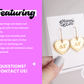 Delta Gamma Earrings - Sorority Earrings - Mirror Conversation Hearts in Gold Pink or Silver