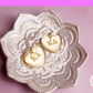 Kappa Delta Earrings - Sorority Earrings - Mirror Conversation Hearts in Gold Pink or Silver