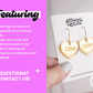 Pi Beta Phi Earrings - Sorority Earrings - Mirror Conversation Hearts in Gold Pink or Silver