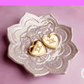 Sigma Kappa Earrings - Sorority Earrings - Mirror Conversation Hearts in Gold Pink or Silver