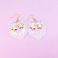 Bear Earrings - Iridescent Earrings - Bear Star Eye Earrings for Women - Mascot Earrings