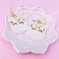 Bulldog Earrings - Iridescent Earrings - Bulldogs Star Eye Earrings for Women - Mascot Earrings