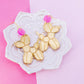 Gold Balloon Dog Earrings - Cute Acrylic Earrings - Novelty Earrings - Birthday Earrings