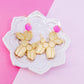 Gold Balloon Dog Earrings - Cute Acrylic Earrings - Novelty Earrings - Birthday Earrings