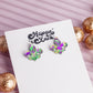 Mardi Gras Earrings - Glitter Fleur De Lis Posts