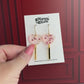 Valentines Day Earrings - Heart Earrings - Lollipop Glitter Earrings for Women - Pink Glitter