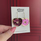 Valentine Earrings - Donut Heart Earrings - Mirror Earrings for Women