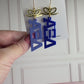 Bow Sorority Letter Earrings - Alpha Xi Delta - Sorority Gifts