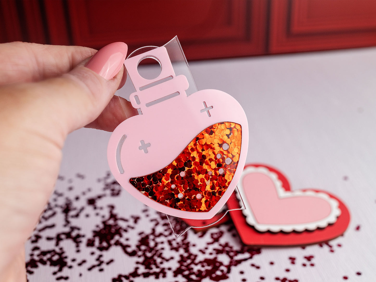 Valentine Tumbler Tag Topper - Love Potion Fits Stanley Tumblers H2O