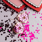 Valentine Earrings - Donut Heart Dangles