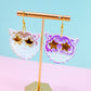 Wildcats Earrings - Iridescent Earrings - Wildcat Star Eye Earrings for Women - Mascot Earrings